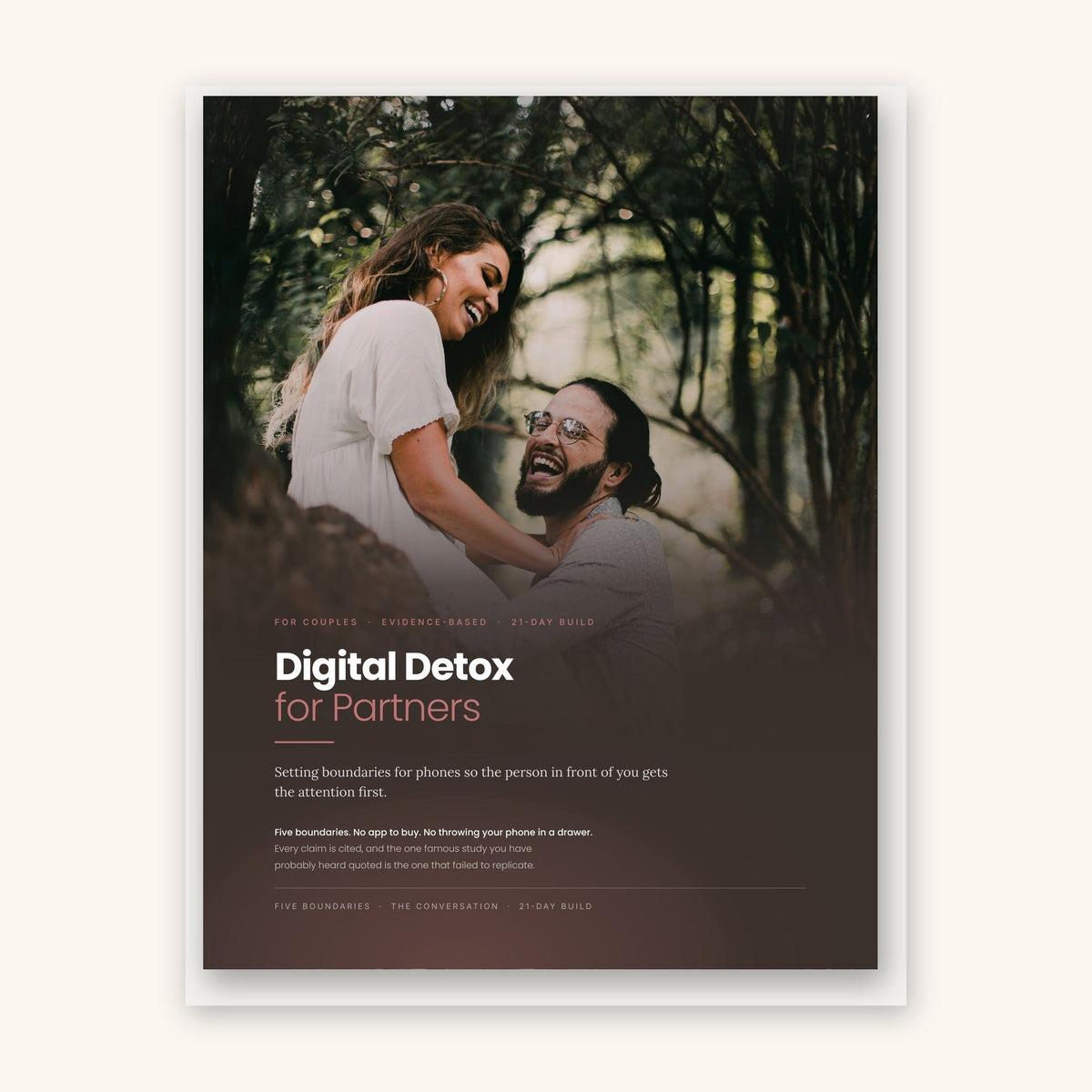 Cover of Digital Detox for Partners, a 43-page guide to phone boundaries for couples